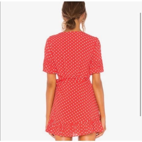 Revolve privacy please polka dot wrap mini dress - Picture 3 of 8